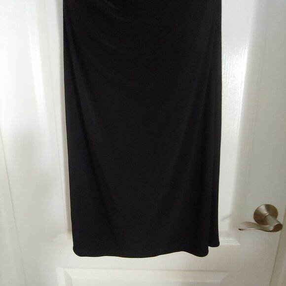 Marina Black Goth Lace Sequin Slip Dress Stretch Y2k Date Event Dress 8 - Picture 8 of 13